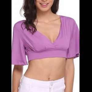 Purple crop top